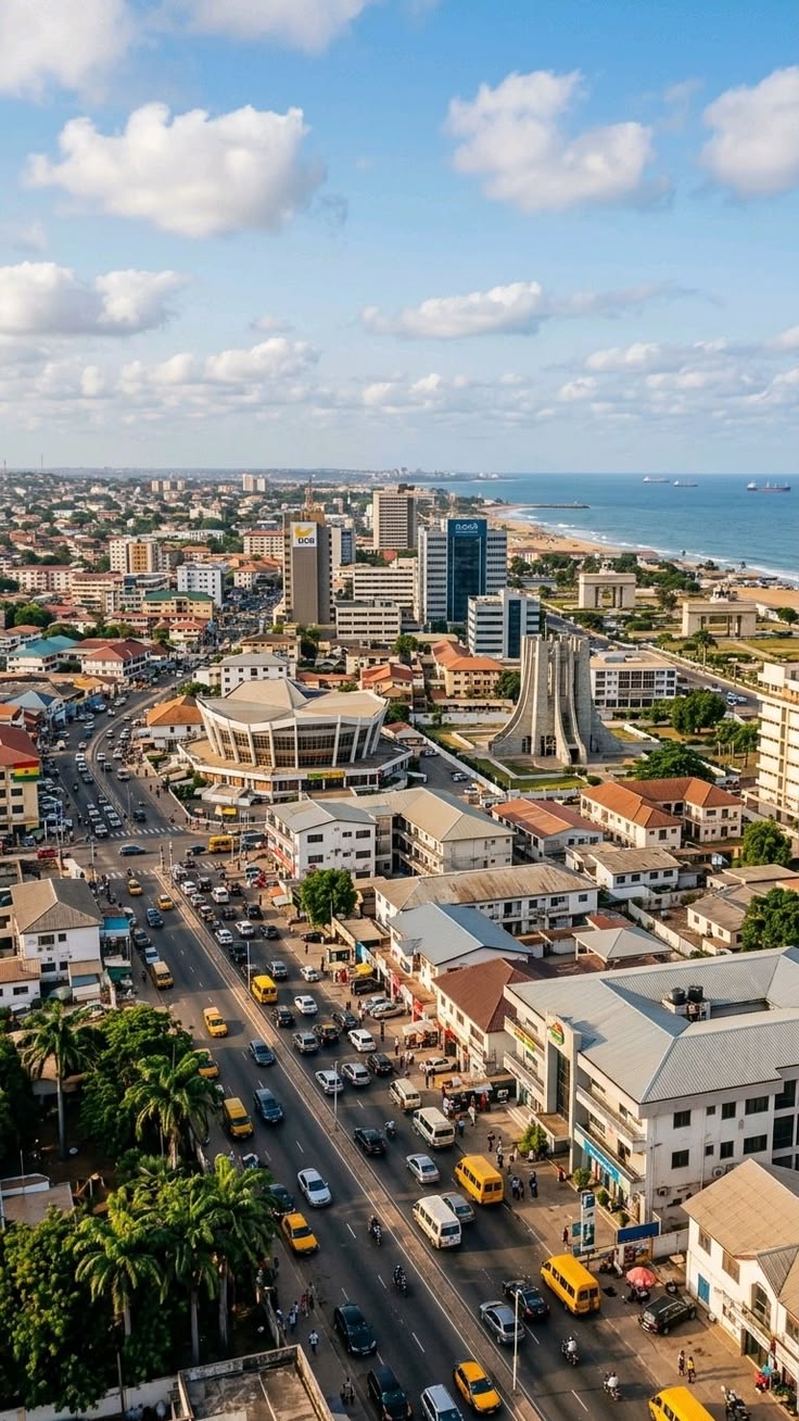 Aerial view of Accra