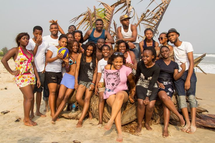 Group of friends on Ibeno Beach